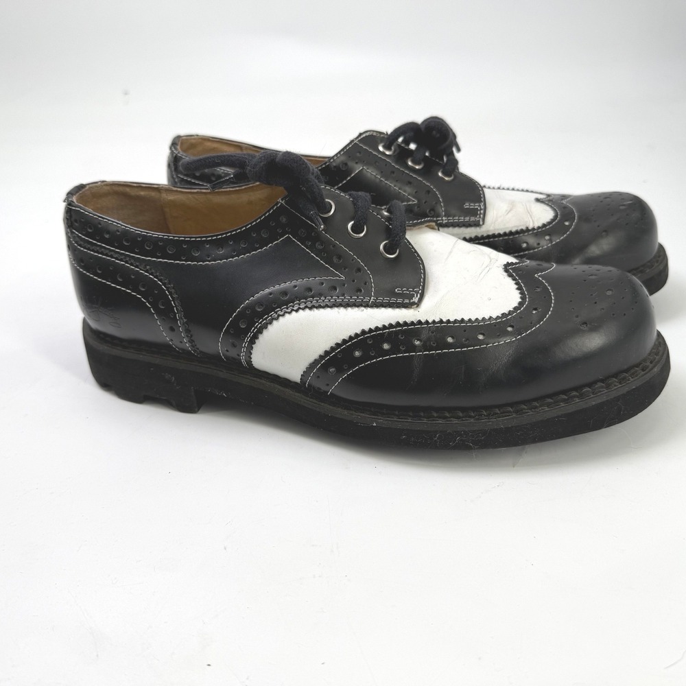 Vintage John Fluevog Wingtip Brogue Shoes Men 10.5 Rockabilly Retro Steampunk